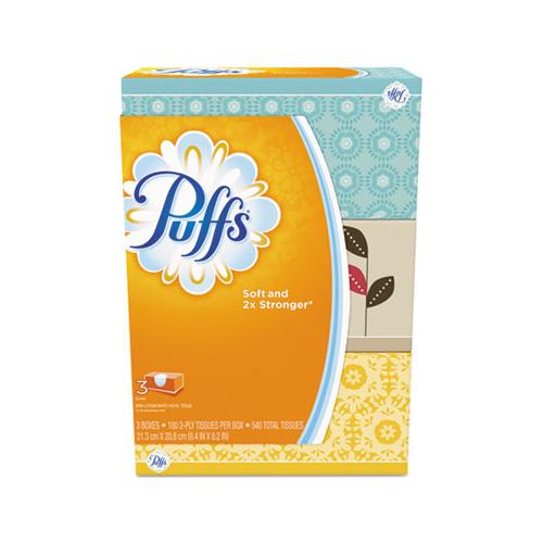 Puffs Facial Tissue 2 Ply 180 Sheets White (3 Pack) 87615EA
