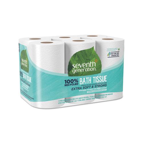 Seventh Generation 100% Recycled Toilet Tissue Paper 2 Ply 240 Sheets (48 Rolls) SEV13733CT