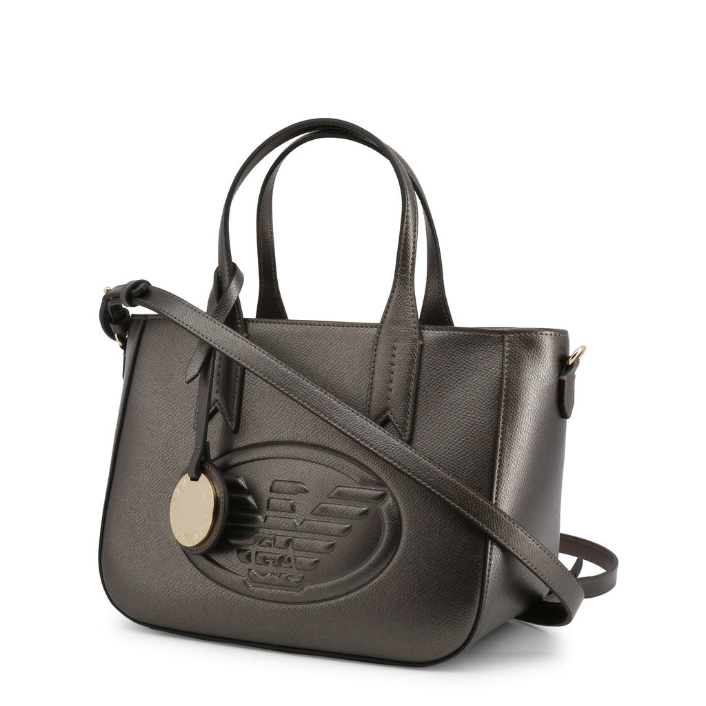 Emporio Armani Faux Leather Grey Women's Satchel Bag Y3D083YH18A180233