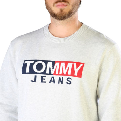Tommy Hilfiger Logo Crewneck Grey Men's Sweatshirt DM0DM13755-PJ4