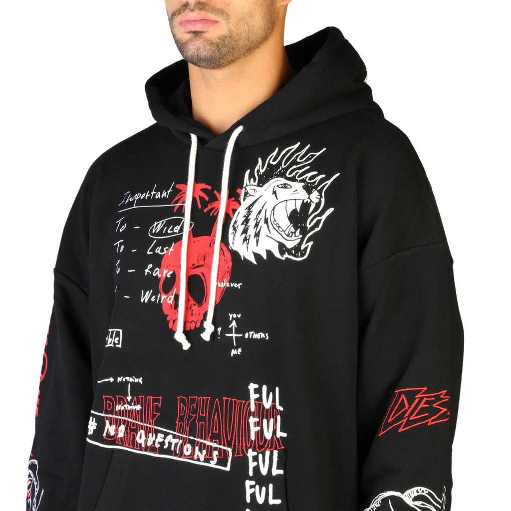 Mens black diesel discount hoodie