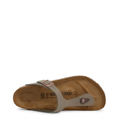 Birkenstock Gizeh Birkibuc Stone Sandals 0043391 Regular Width