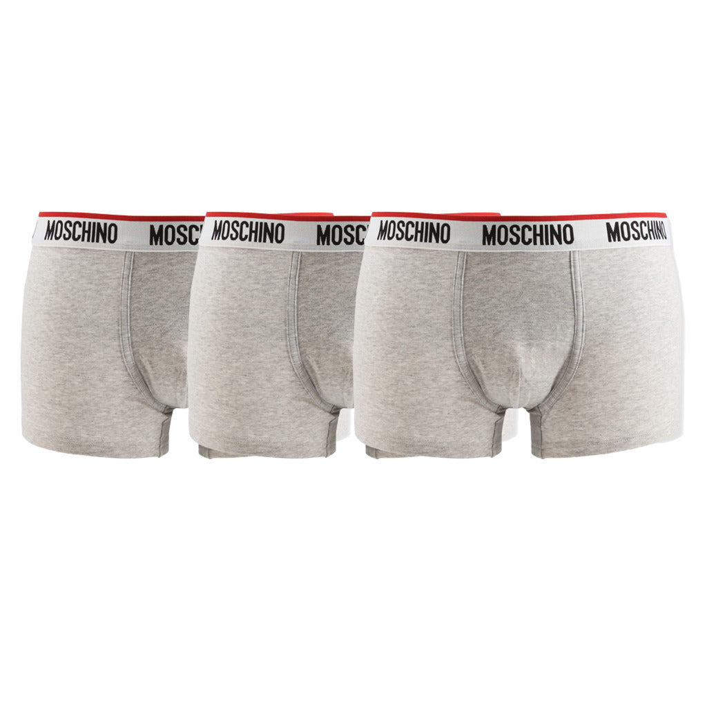 Moschino Logo Band 3-Pack Boxer Briefs Grey Men's Underwear A13954300A0489
