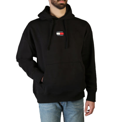 Tommy Hilfiger Badge Organic Cotton Hoody Black Men's Sweatshirt DM0DM10904