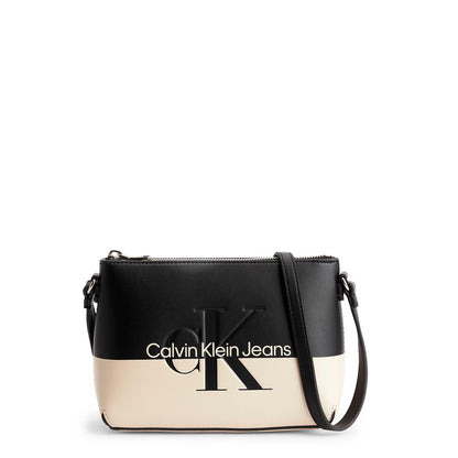 Calvin Klein Logo Black/White Women's Crossbody Bag K60K609766-01R