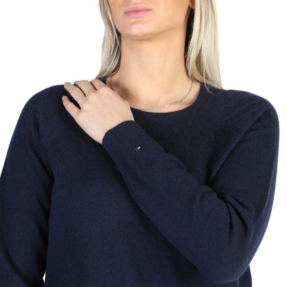 Tommy Hilfiger Cable Crewneck Navy Blue Women's Sweater WW19657