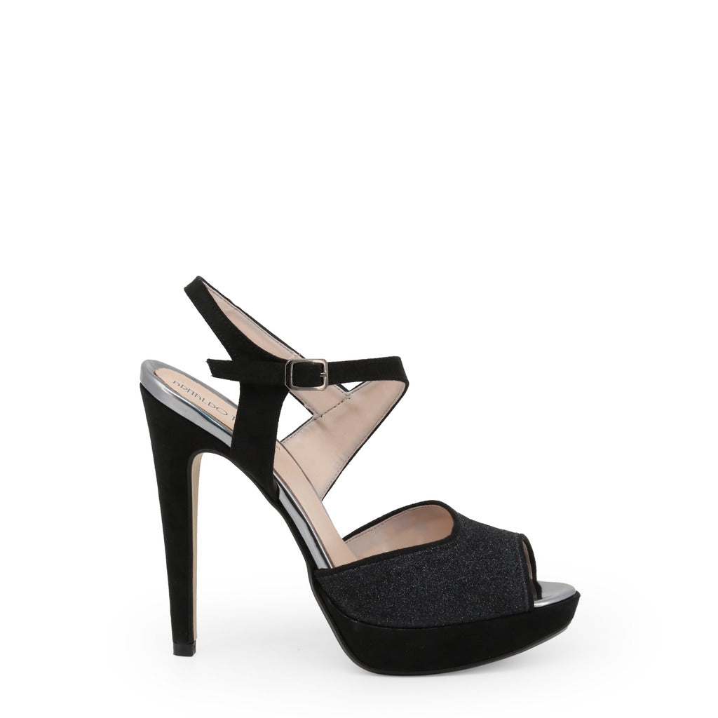 Arnaldo Toscani Black Glitter Ankle Strap Women's High Heel Sandals 1218010-Black