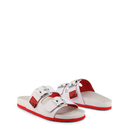 Love Moschino Leather White Women's Sandals JA28103G1EIAZ100