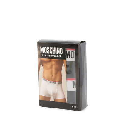 Moschino Logo Band 2-Pack Boxer Briefs Black Men's Underwear A475181190555