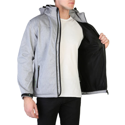 Geographical Norway Texshell Hooded Light Grey Men's Jacket