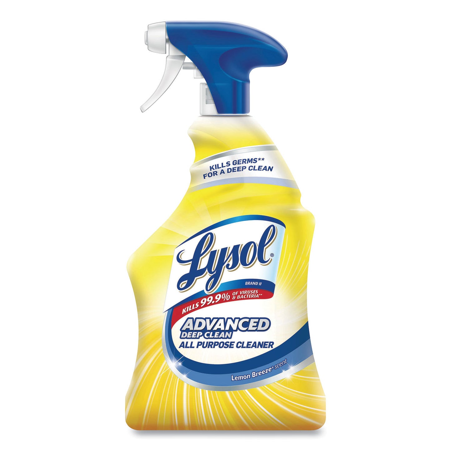 Lysol Advanced Deep Clean All Purpose Cleaner Lemon Breeze 32 oz Trigger Spray Bottle (12 Pack) 00351
