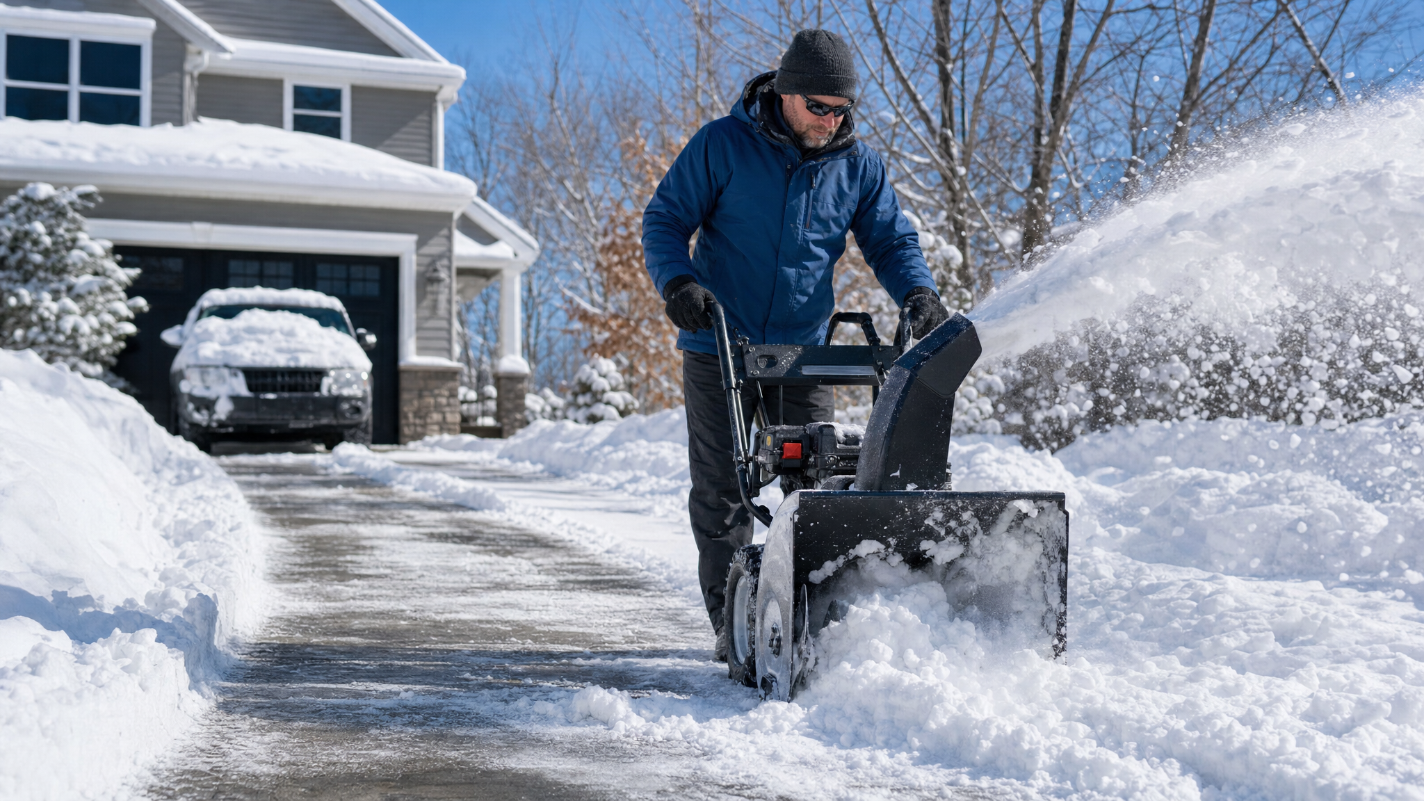Editorial cover for Snow Blower or Shovel? Match the Tool to Your Driveway