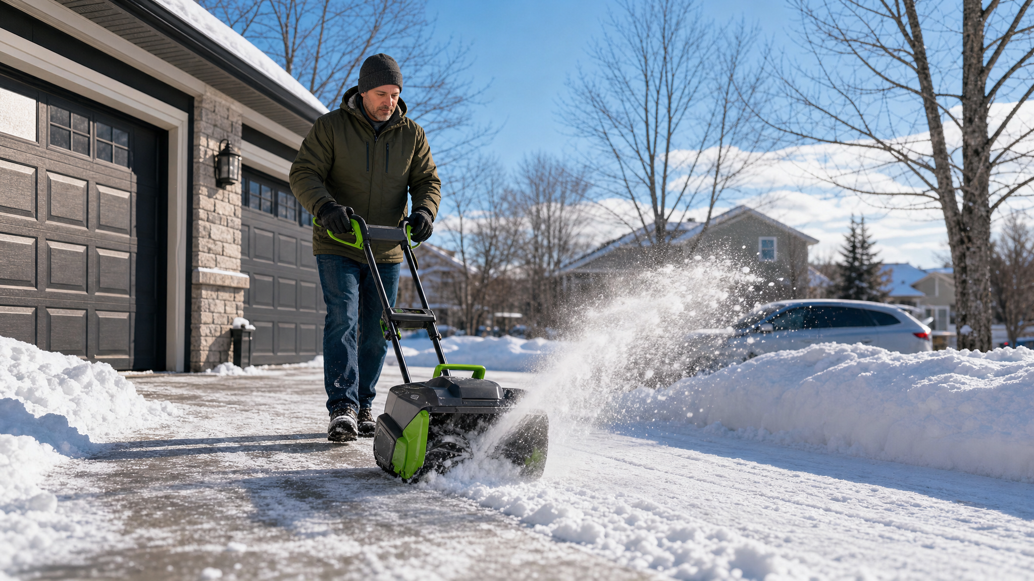 Editorial cover for Snow Blower or Shovel? Choose by Driveway and Snowfall