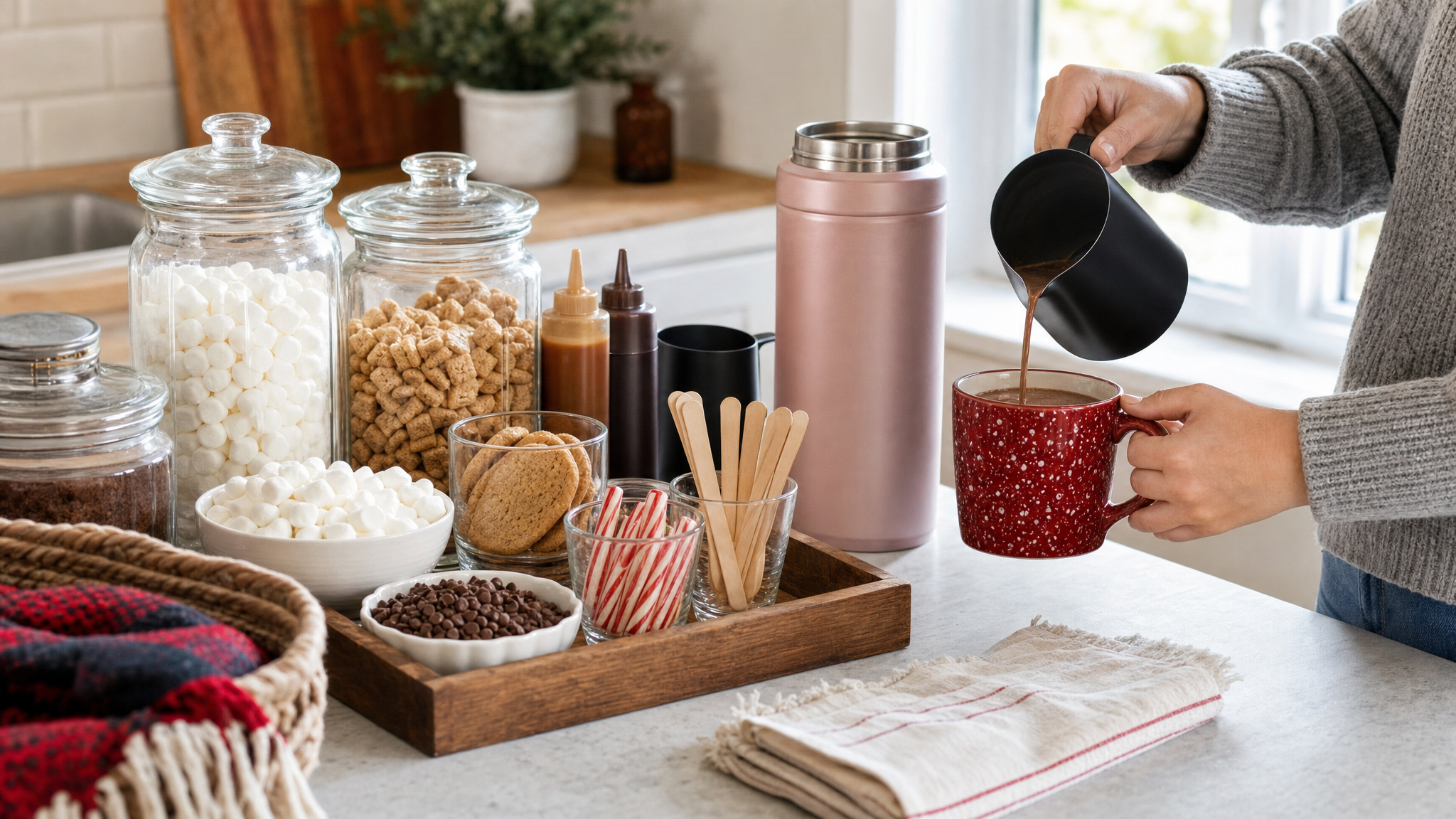 Editorial cover for 30 Hot Cocoa Bar Essentials for Easy Fall Hosting
