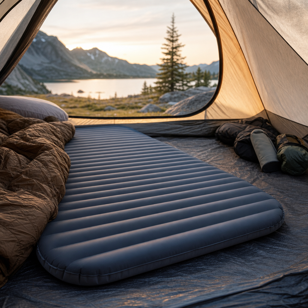 Editorial illustration of camping sleeping pad