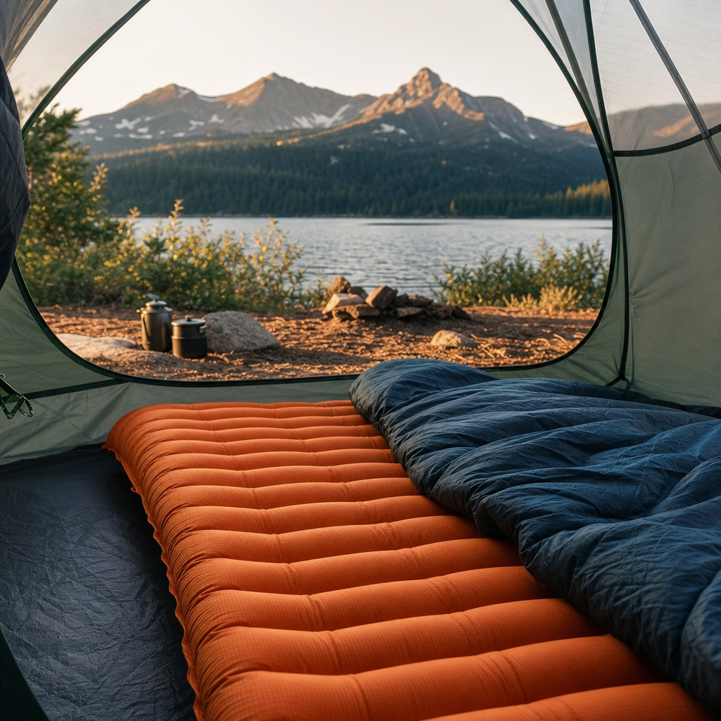 Editorial illustration of camping sleeping pad