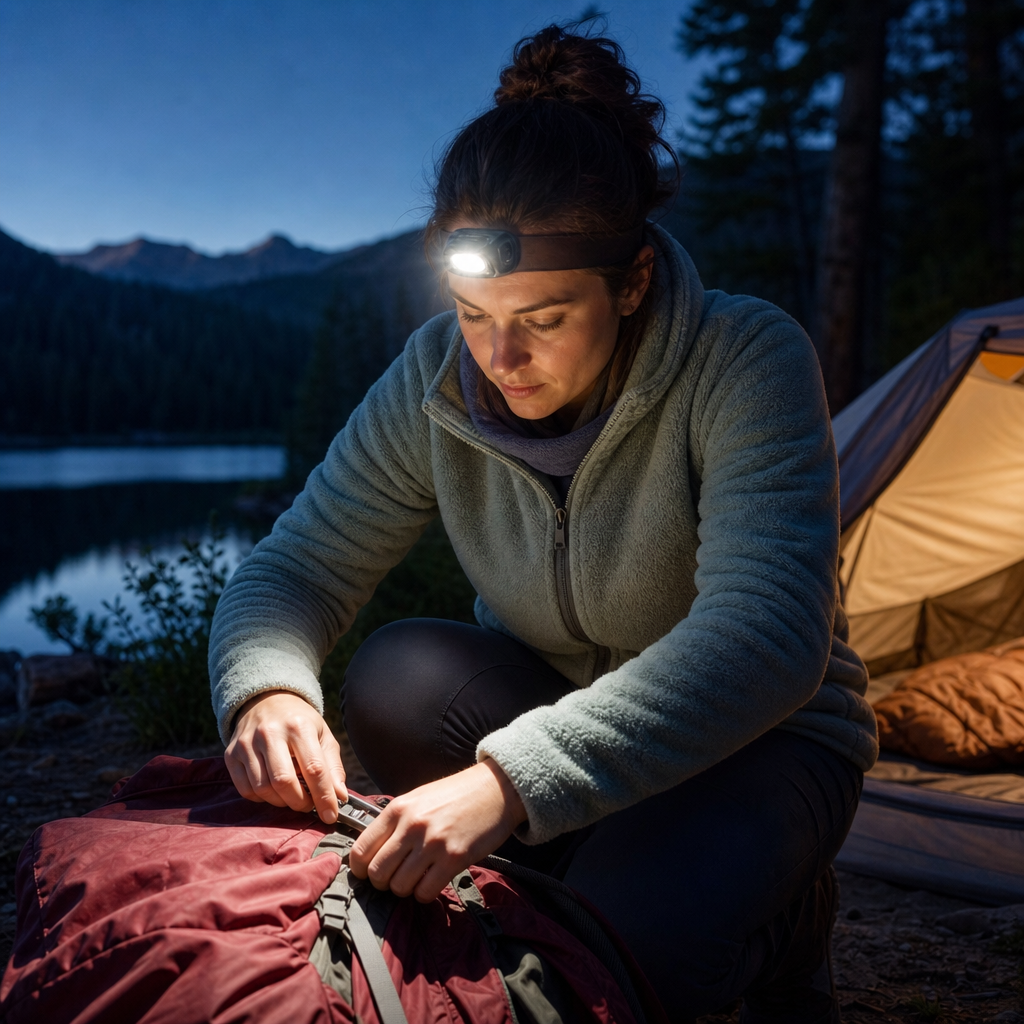 Editorial illustration of headlamp