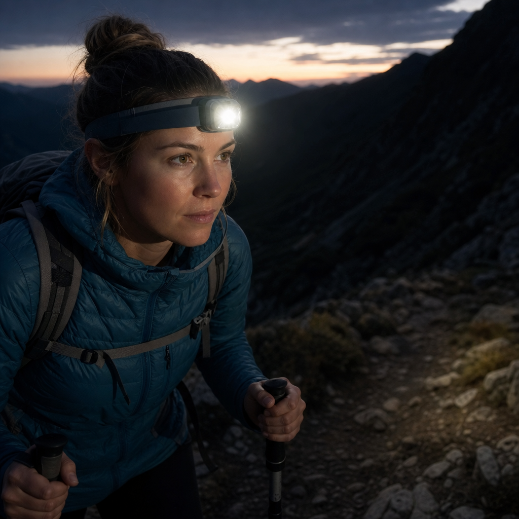 Editorial illustration of headlamp