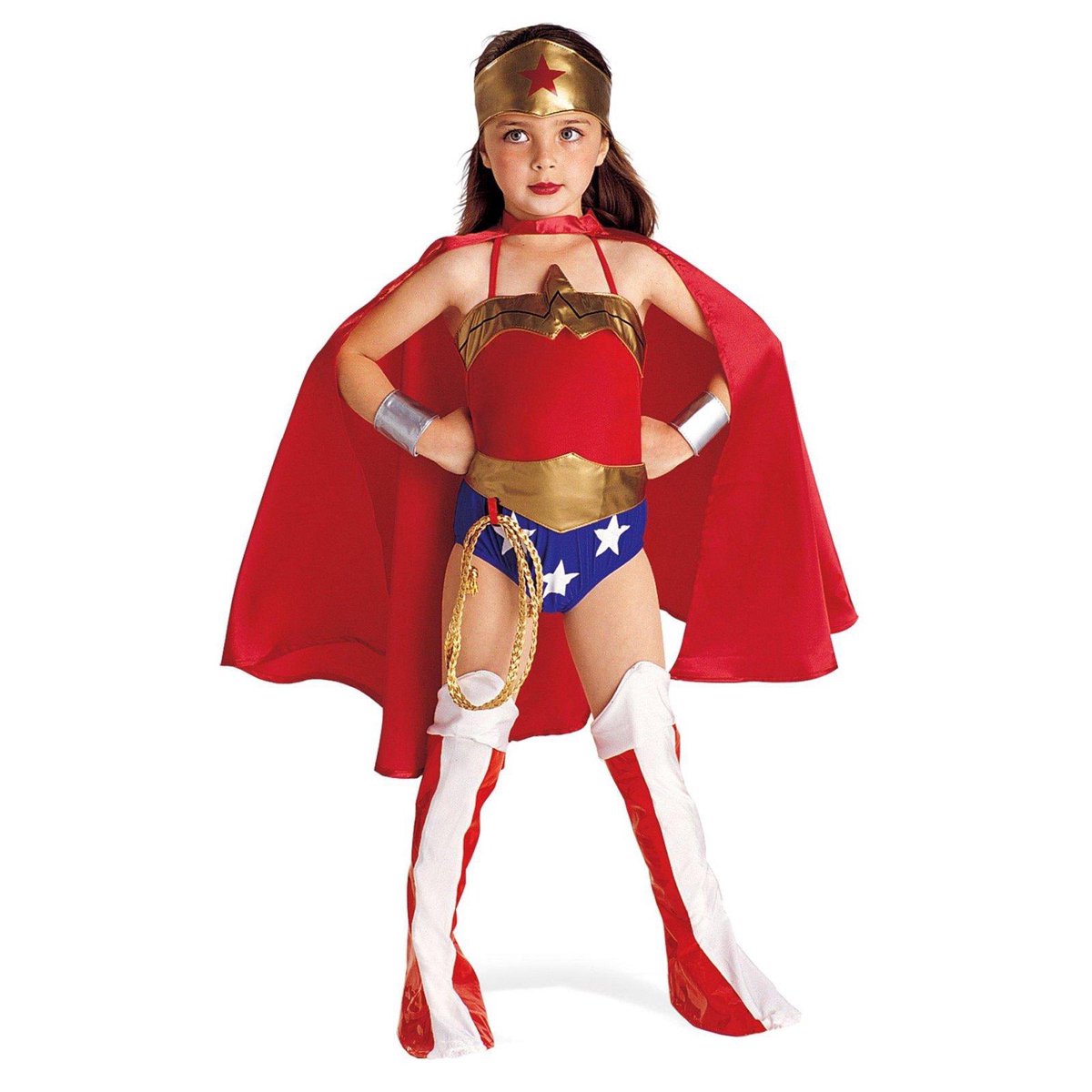 DC Super Heroes Wonder Woman Deluxe Costume for Kids by Rubies, Girls Medium