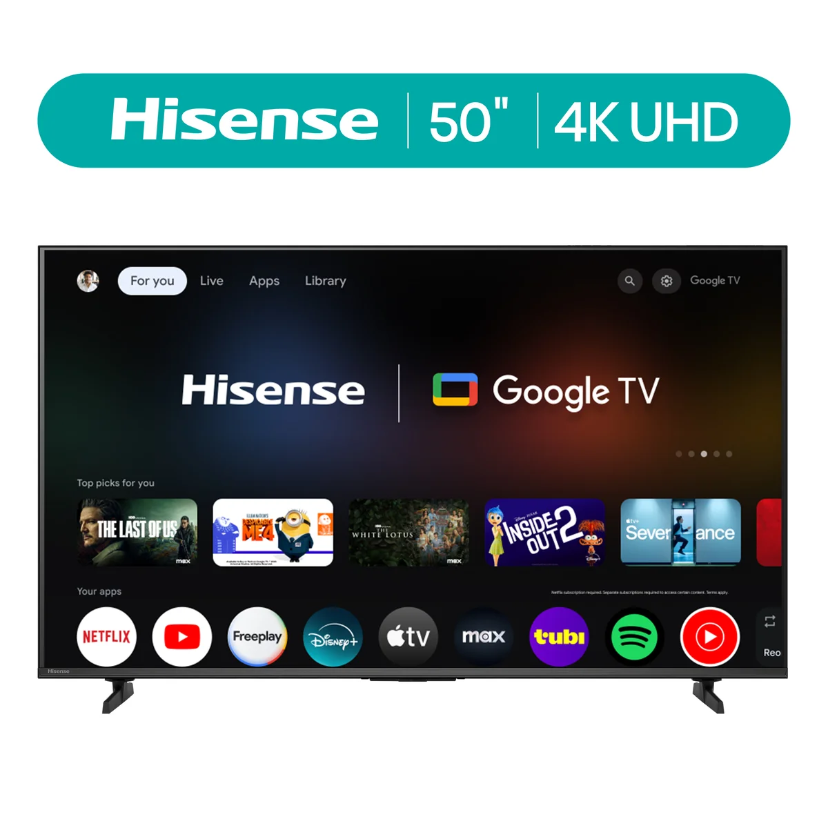 Hisense H5 Series 50-Inch Class 4K UHD HDR LCD Smart TV (50H5BG, 2025 Model)