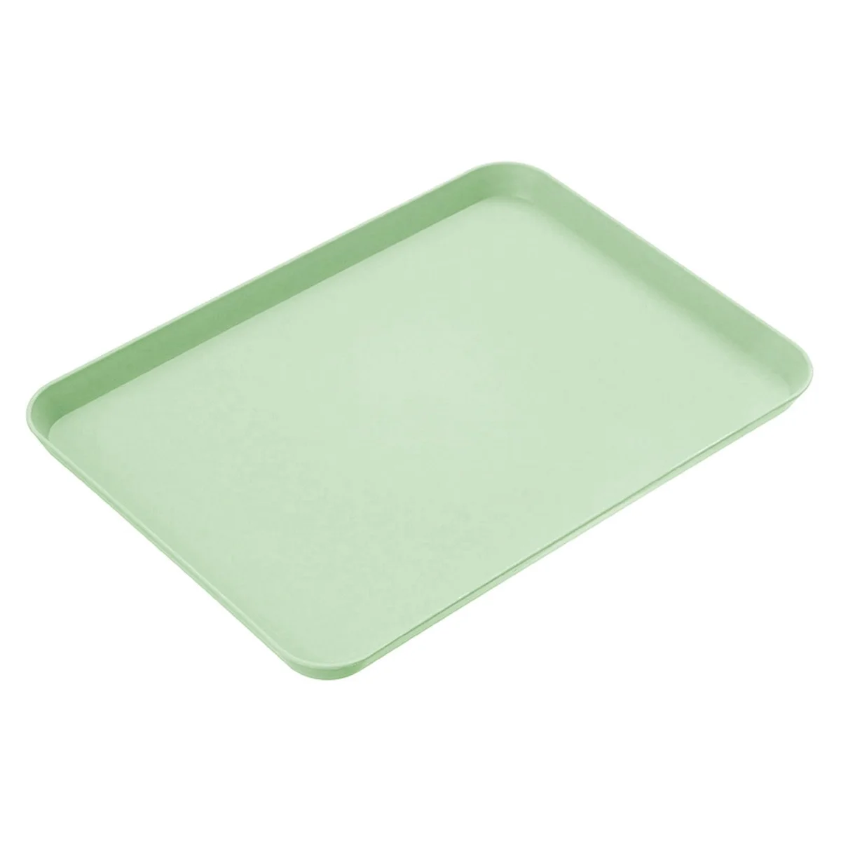 SLUOHZXI 1-Pack Plastic 11.61" x 8.62"Large Black Serving Trays Set - Reusable Serving Platters for Cookie,Appetizer,Charcuterie,Snack,Dessert,Party Food Display - Stackable Kitchen CounterTop Tray