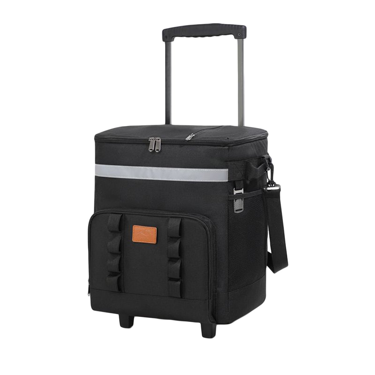 Hyknon Insulated Cooler with Wheels and Handle Leakproof Large Capacity Lunch Rolling Cooler Bag Portable Collapsible Ice Pack for Camping Beach Picnic Outdoor Black