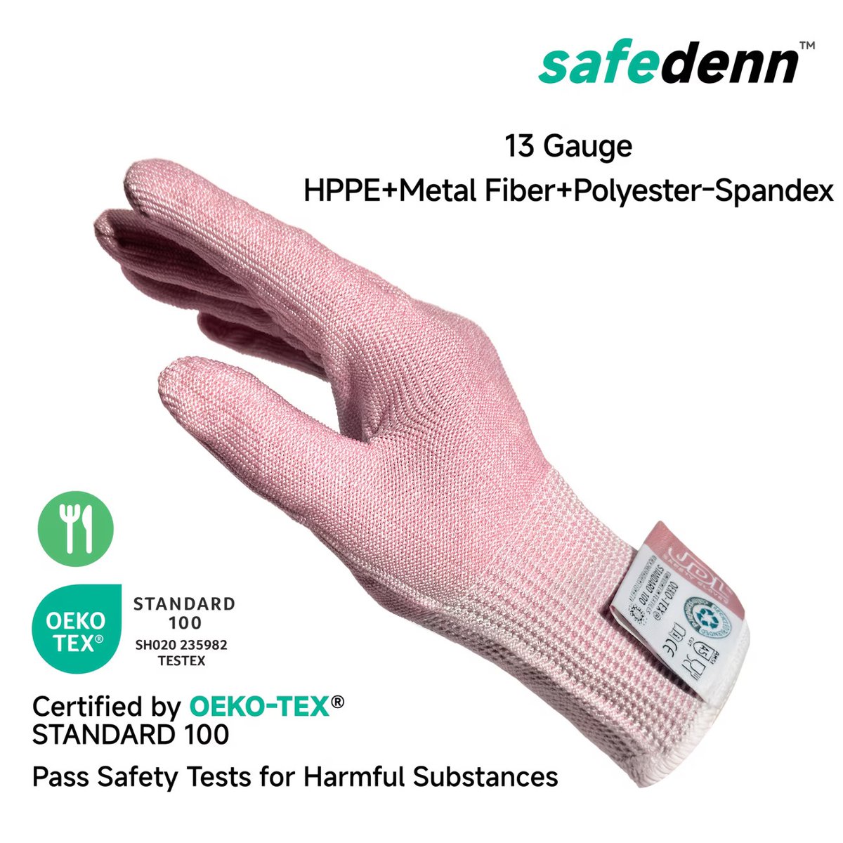 ANSI A5 Cut Resistant Gloves Touchscreen Food Grade Safety Work Gloves