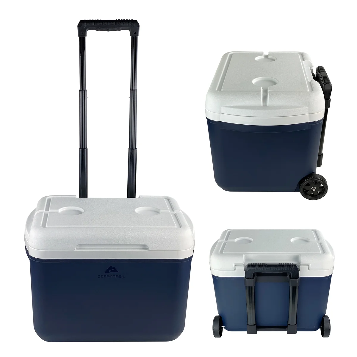 Ozark Trail 30 qt 42-Can Hard-Sided Wheeled Cooler, Blue