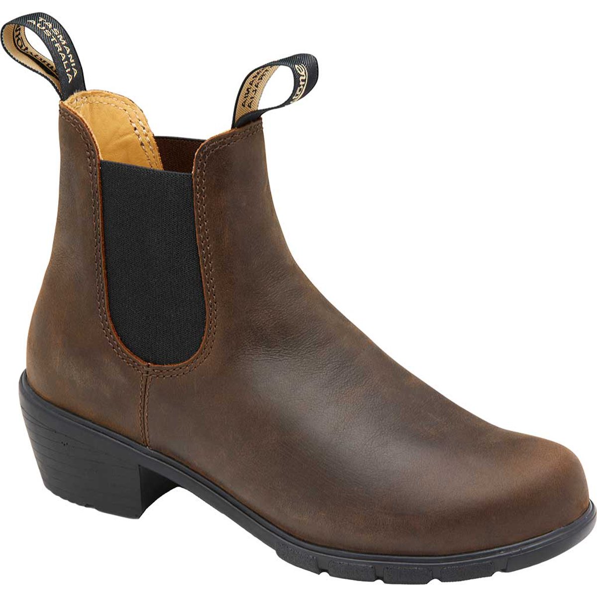 Women's Blundstone Heel Series Chelsea Boot Antique Brown Leather 3.5 M