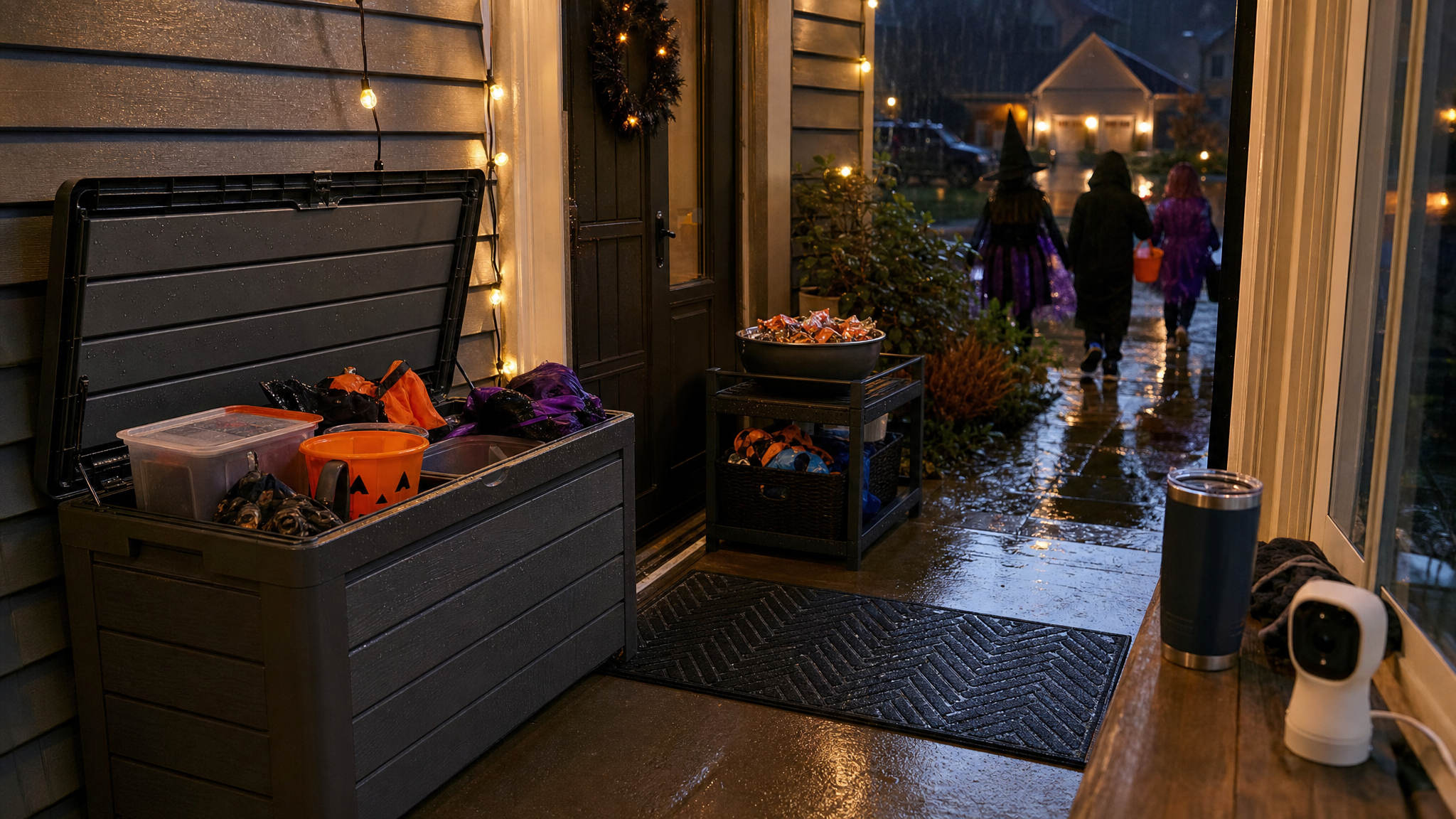 Editorial cover for How to Create a Rainproof Halloween Porch Handoff Station